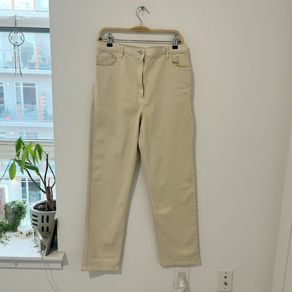 Aritzia Wilfred Free Tan Straight Leg Jeans Size 12